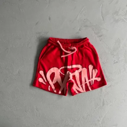 Synaworld ‘Syna Logo’ Shorts- Red and Pink
