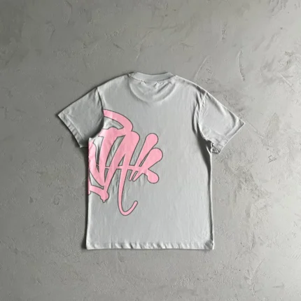 Synaworld ‘Syna Logo’ T-Shirt – White and Pink