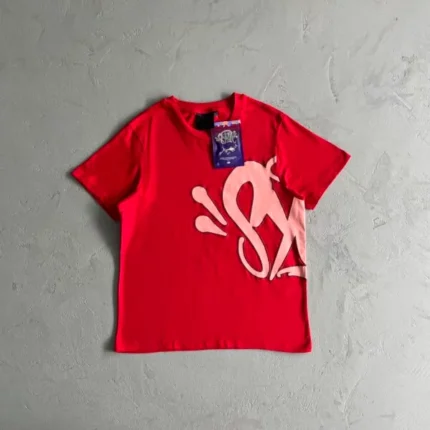 Synaworld ‘Syna Logo’ T-Shirt- Red and Pink